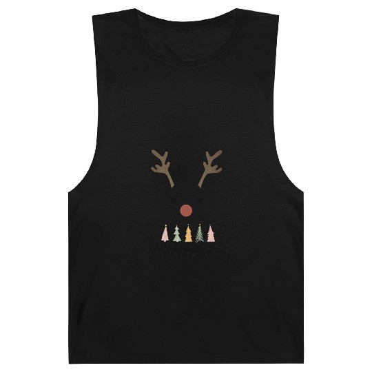 Cute Reindeer Christmas Barnard Tanks