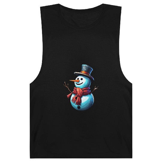 Snowman / Winter / Snowflake / White / Frosti Barnard Tanks