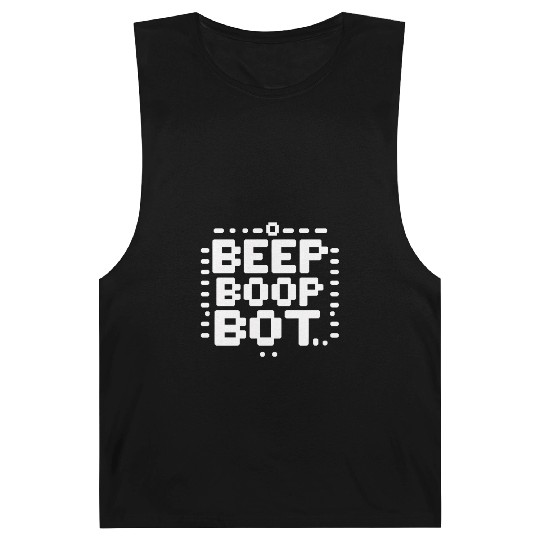 Beep Boop Bot - Retro 8-bit Robot Typography Barnard Tanks