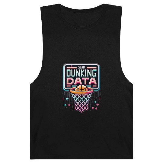 Slam Dunking Data - Retro 8-bit Basketball Hoop Barnard Tanks