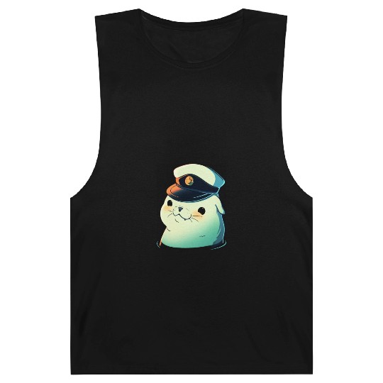 Seal Sailor Cap Boat Captain Cap Boating Seal Barnard Tanks