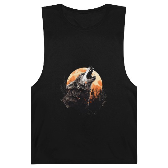 Halloween wolf Barnard Tanks