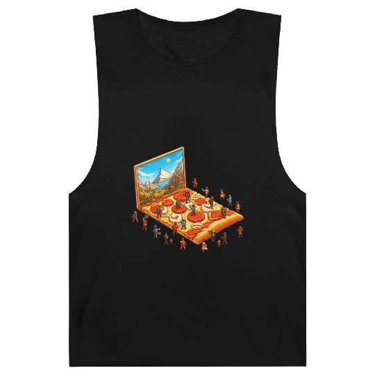 Pizza Hiking People Barnard Tanks