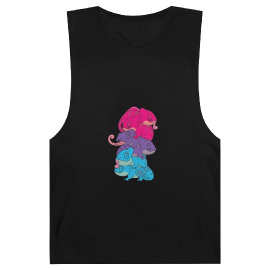 Androgynous Flag Pride Lgbtq Cute Chameleon Barnard Tanks