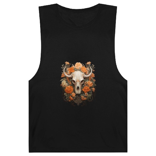 Vintage Bohemian Sugar Skull Bloom Barnard Tanks