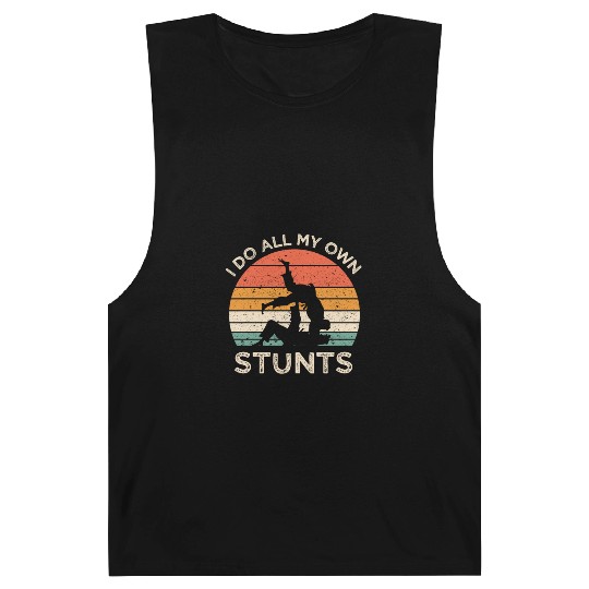 Funny Jiu Jitsu I Do All My Own Stunts BJJ Student Barnard Tanks