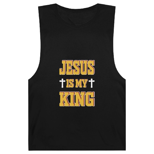 Jesus Is My King Love Jesus Christian Christmas Barnard Tanks
