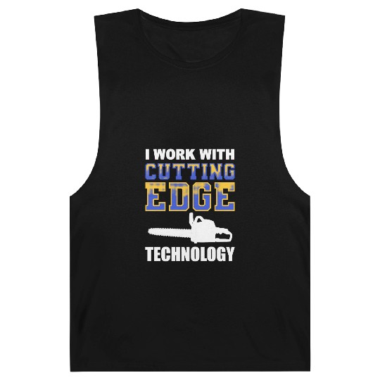 Forest Arboriculturist Lumberjack Chainsaw Logo Barnard Tanks