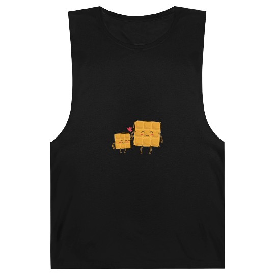 Waffle Mom with Waffle Child Dough Pastry Barnard Tanks