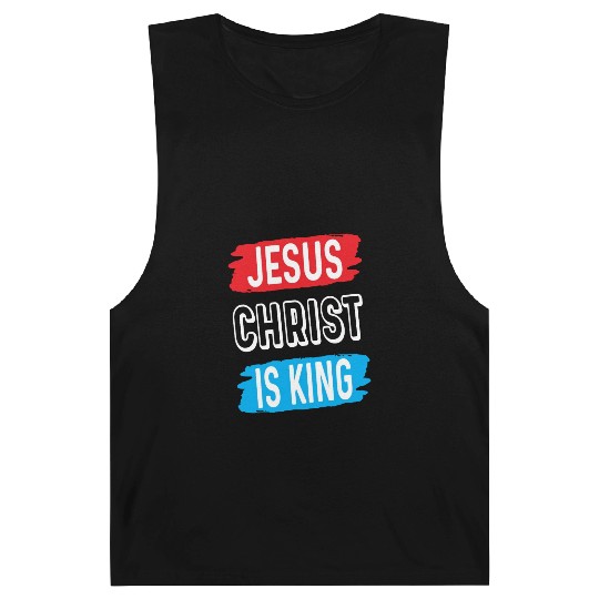Jesus Christ Is King Love Jesus Christian Barnard Tanks