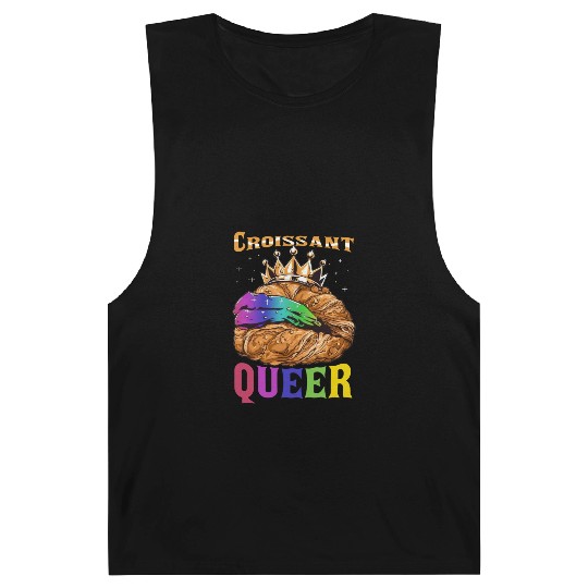 Croissant Queer French Pastry Funny LGBTQ Barnard Tanks