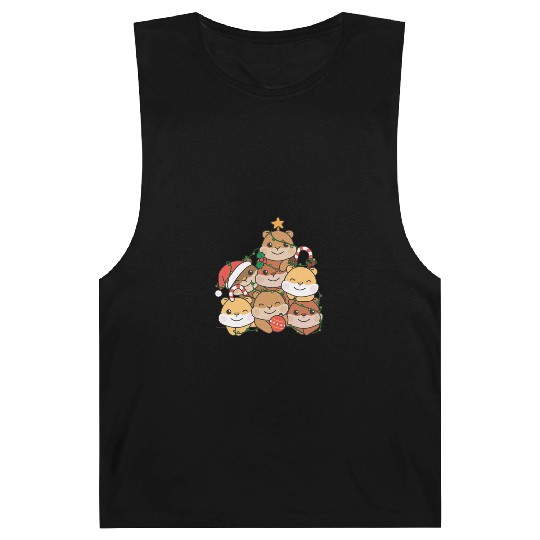 Hamster Christmas Tree Funny Animal Christmas Barnard Tanks