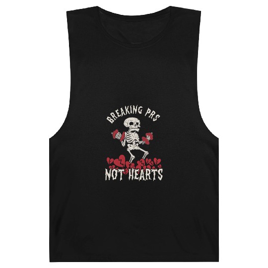 Anti Valentine´s Day Broken Heart Powerlifting Gym Barnard Tanks