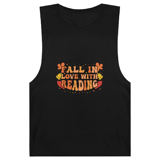 Fall in Love With Reading Thanksgiving Book Lover Barnard Tanks