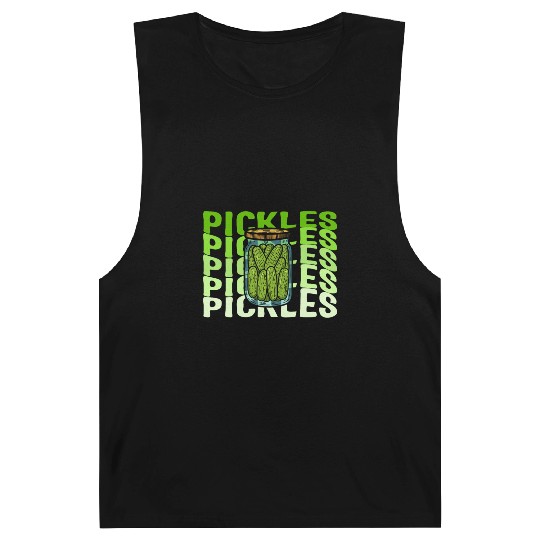 Pickle Barnard Tanks, Jar Of Pickles Cute Retro Green Barnard Tanks