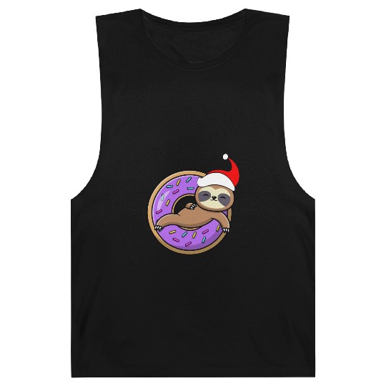 Sloth and Donut Christmas Barnard Tanks