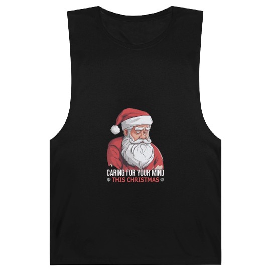 Mental Health Christmas Anti Christmas Holiday Barnard Tanks