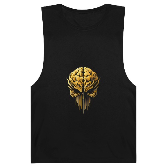 Gold skull brain head Barnard Tanks