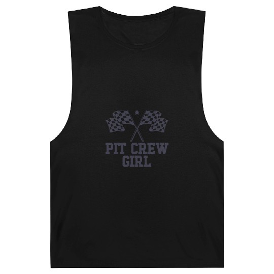 Pit Crew Girl Racing Enthusiast Racer Birthday Barnard Tanks