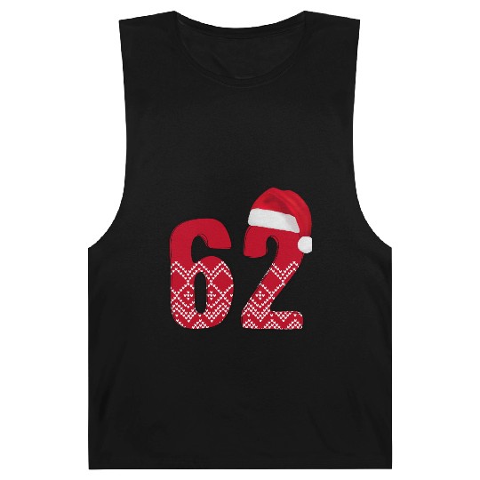 62 Red and White Christmas Number Sixty Two Barnard Tanks