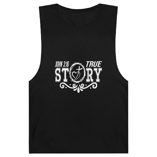 True Story John 3:16 Love Jesus Christian Barnard Tanks