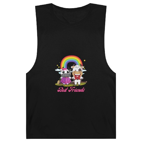 Cow Mooey Cute Strawberry Cow Best Friends Barnard Tanks