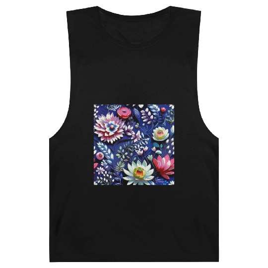 Midnight Floralscape Barnard Tanks
