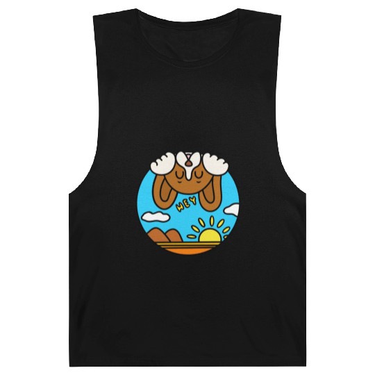 Funny playful cartoon beagle Barnard Tanks