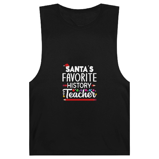 Santa s favorite History Teacher School Christmas Barnard Tanks