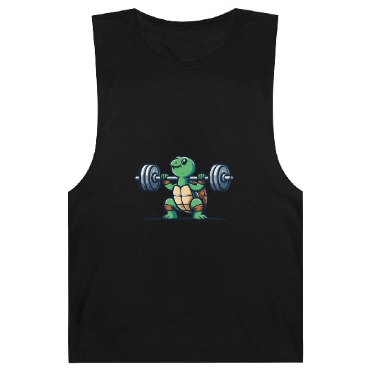 Turtle squats funny gym Barnard Tanks