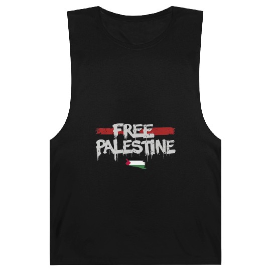 graffiti free palestine Barnard Tanks