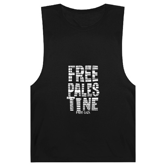 free palestine white Barnard Tanks