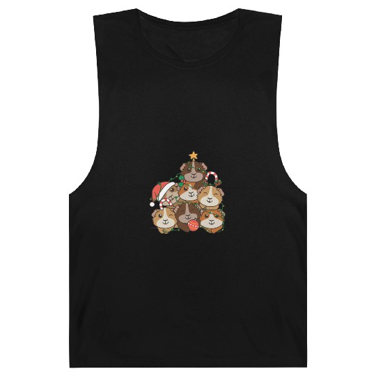 Guinea Pig Christmas Tree Funny Animal Barnard Tanks