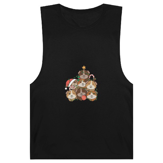 Guinea Pig Christmas Tree Funny Animal Barnard Tanks