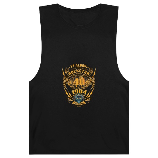 40th birthday 1984 Rock'n Roll forever gift Barnard Tanks
