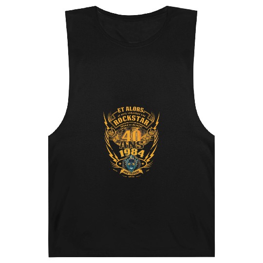 40th birthday 1984 Rock'n Roll forever gift Barnard Tanks