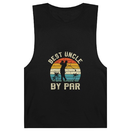 Best Uncle By Par, Father's Day Golf Golfing Barnard Tanks