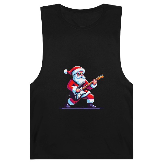 Rocking Santa 8-Bit Pixel Art Barnard Tanks
