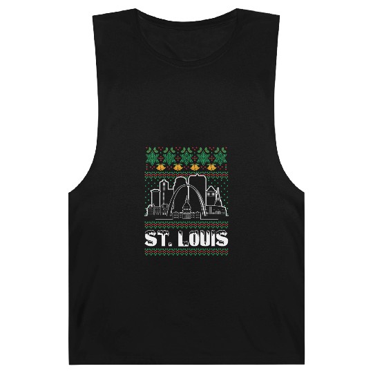 St. Louis Missouri Ugly Christmas Barnard Tanks