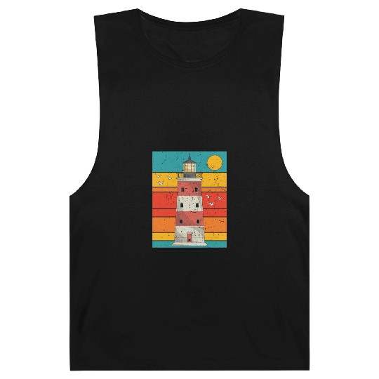 Retro full moon sea gift lighthouse Barnard Tanks
