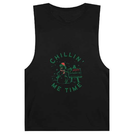chillin' me time snowman Barnard Tanks
