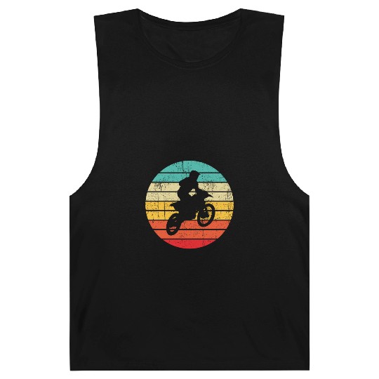 Vintage Sunset Biker Retro Motorbike Barnard Tanks