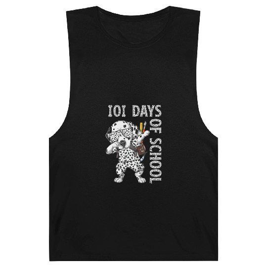 Dabbing 101 Days School Dalmatian Student Teacher Barnard Tanks