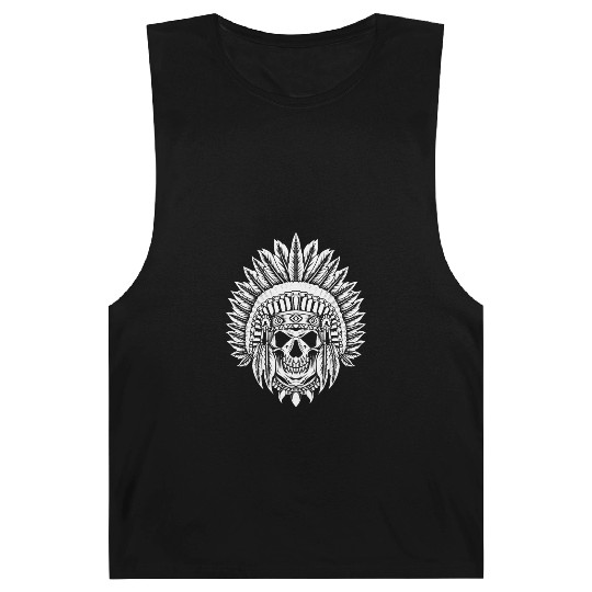 Indigenous Native American Skull Skull Head Barnard Tanks