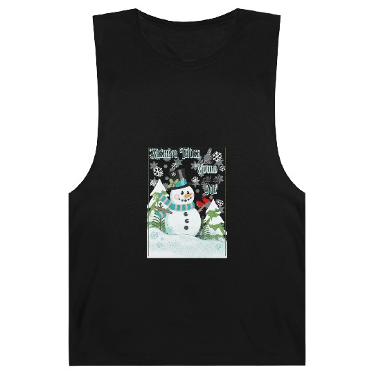 Funny Cranky Snowman Barnard Tanks