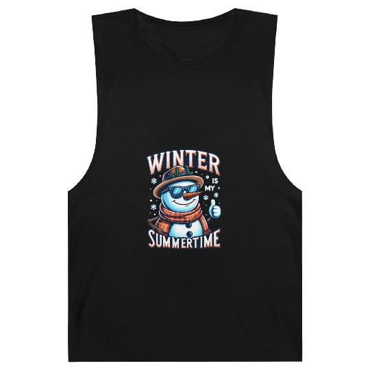 Snowman Rocking Sunglasses Barnard Tanks