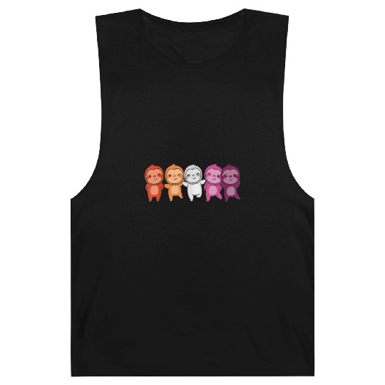 Lesbian Flag Pride Month Lgbtq Lesbian Sloth Barnard Tanks