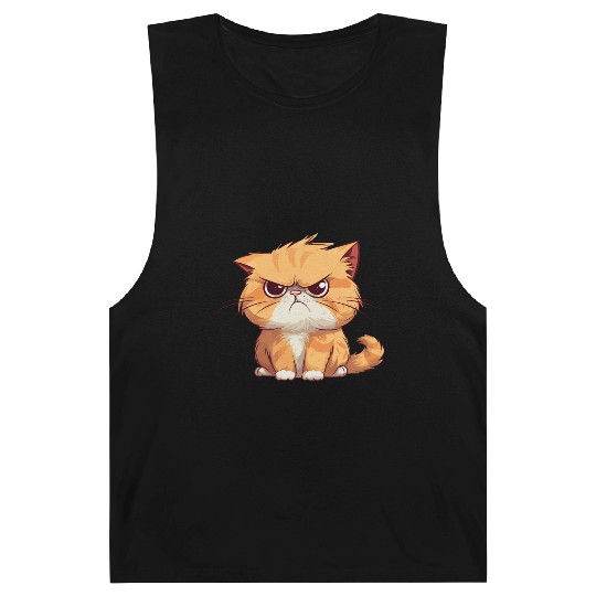 Cat is realy grumpy - A orange grumpy cat Barnard Tanks