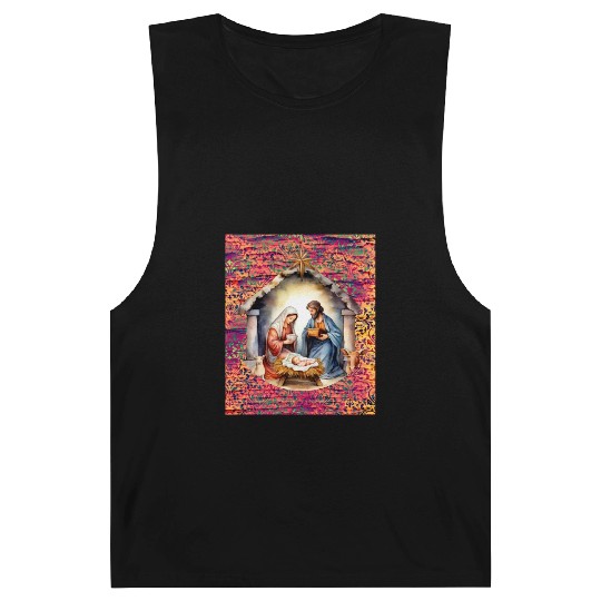 Nativity scene with Mary Joseph Baby Jesus Barnard Tanks