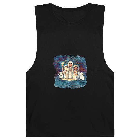 Christmas Nativity Scene Shepherds and Sheep Barnard Tanks